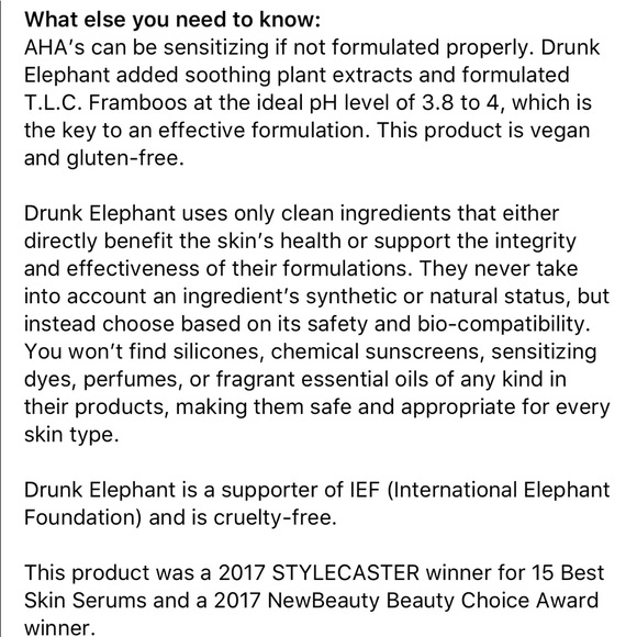 New Drunk Elephant 🐘 TLC Framboos Glycolic Serum - Picture 4 of 5